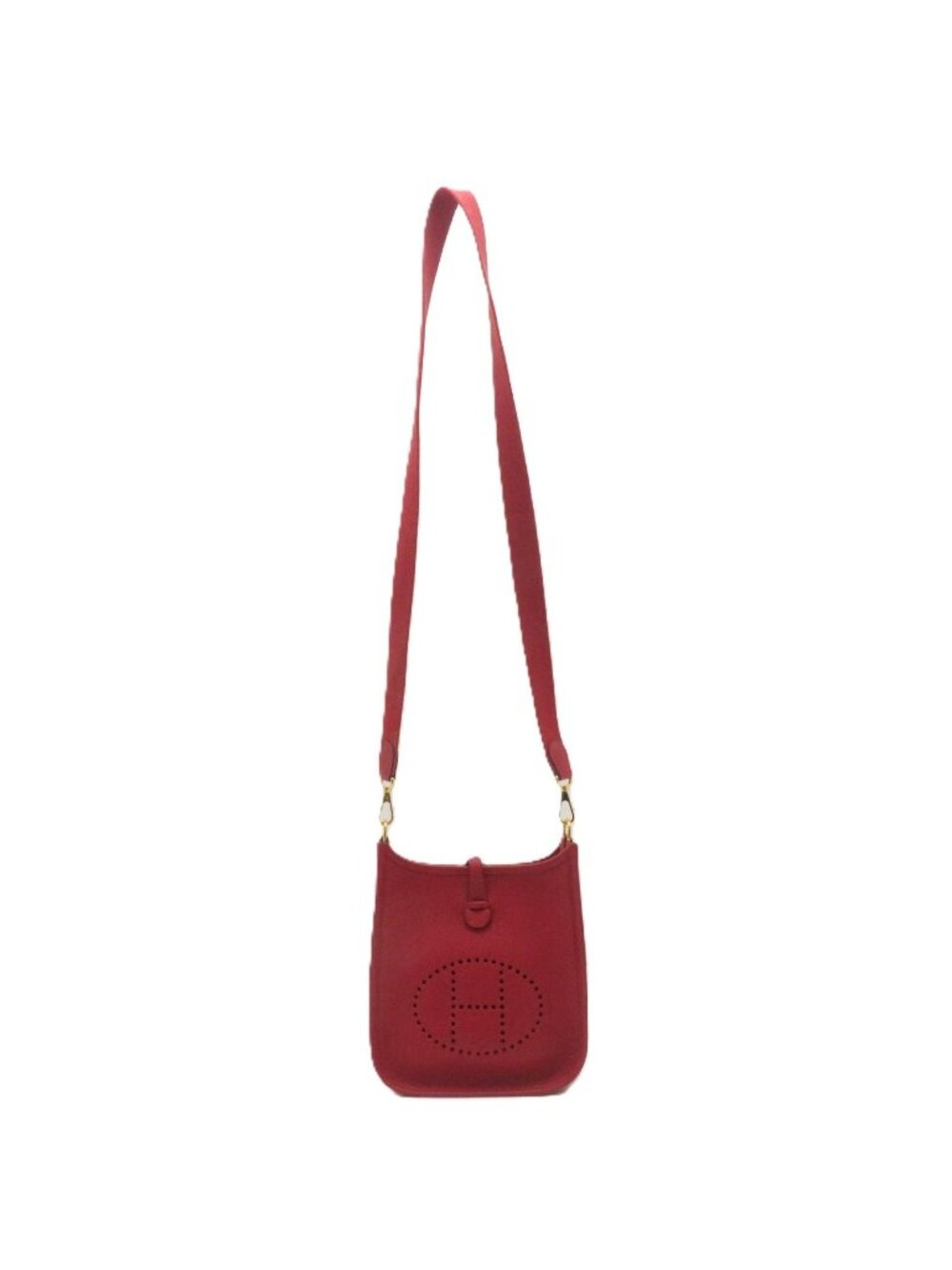 Hermes Evelyne TPM Rouge Shoulder Bag Taurillon Clemence